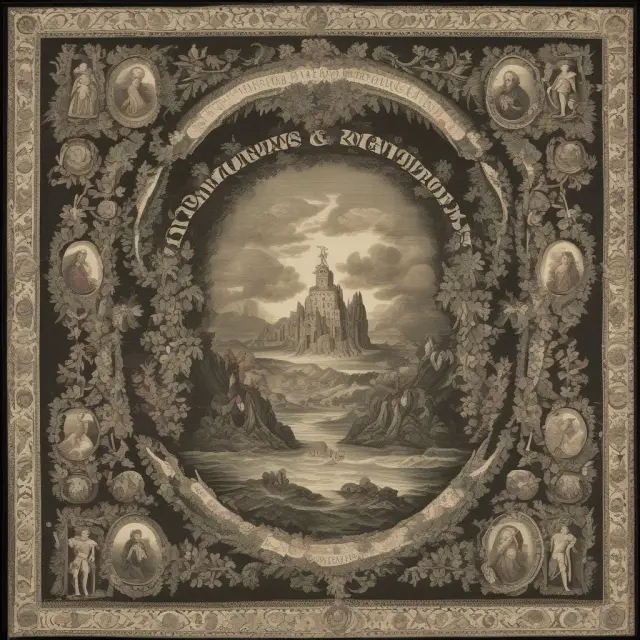 A woven tapestry illustrating the rise, fall, and potential revival of Tontines in American finance