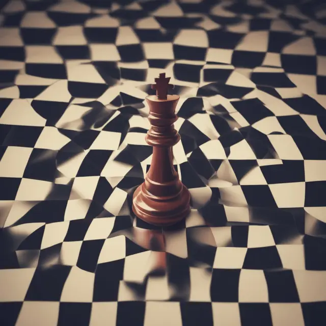 Missing piece representing technology sector on a chessboard, symbolizing missed opportunities for top-down investors