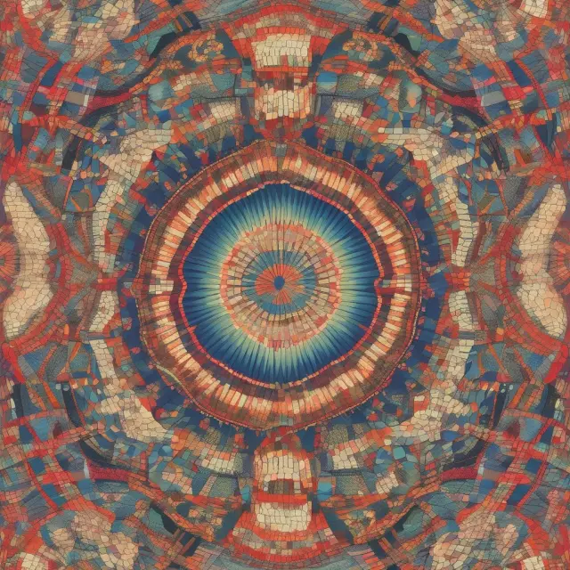 Japanese economy visualized as a kaleidoscope with 33 sectors forming distinct patterns, representing TOPIX sector indices
