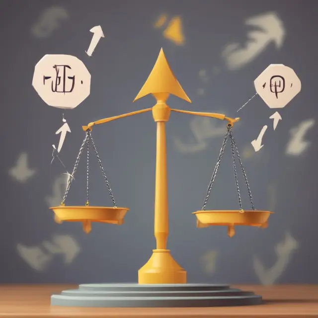 Image of a balanced scale representing top line growth with arrows indicating an increase in revenue due to pricing power