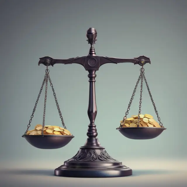 Two scales representing sales growth (one side loaded with more weights) and pricing power balanced above top line figures