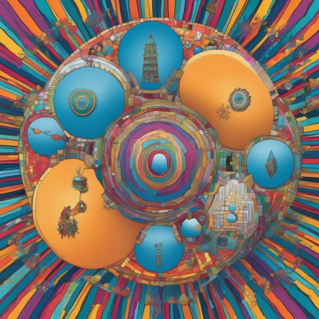 A kaleidoscope displaying various bond types, symbolizing total bond funds