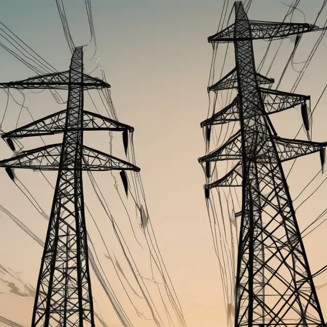 A utility scale infrastructure is balanced on the seesaw of industrial sectors, representing varying debt levels and capital requirements
