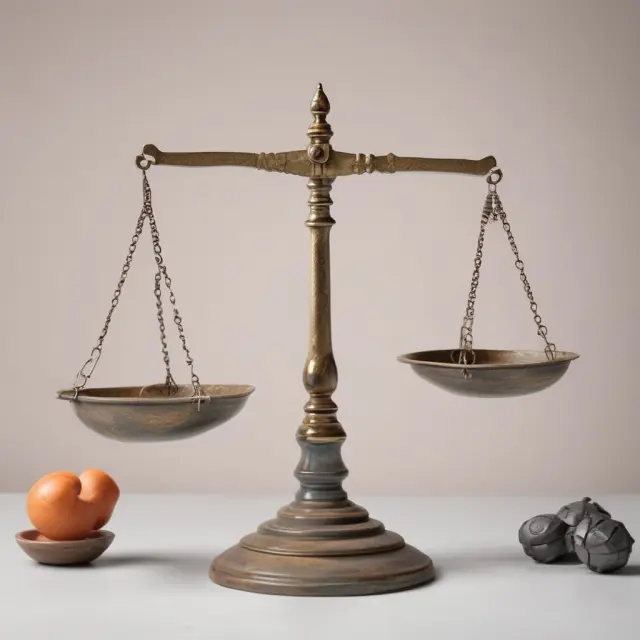 A balance scale tips towards the side of a company with lower total liabilities, symbolizing its improved creditworthiness and access to better financing terms