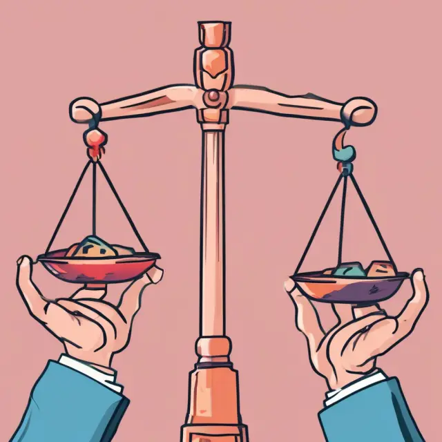 Visualization of a scale balancing between Price Return (capital gains only) and Total Return (total investment gains)