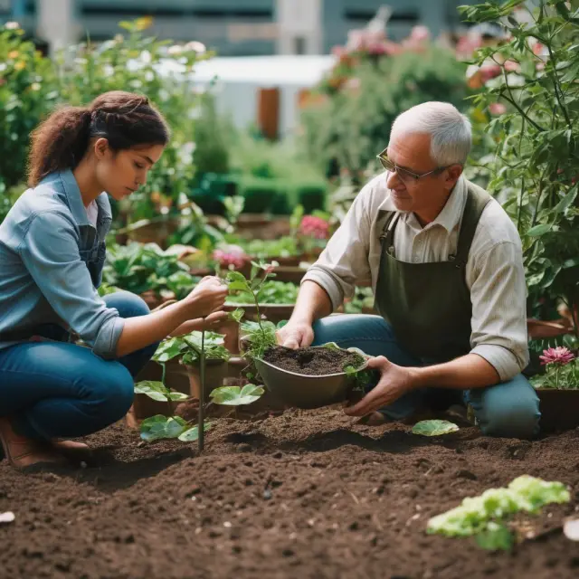 Gardener cultivating flowers representing total return indexes in real estate and other alternative investment markets