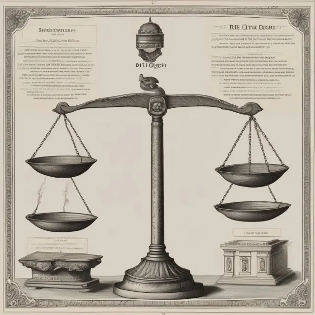 Ancient scale measuring TDS ratio: Debt obligations versus gross monthly income
