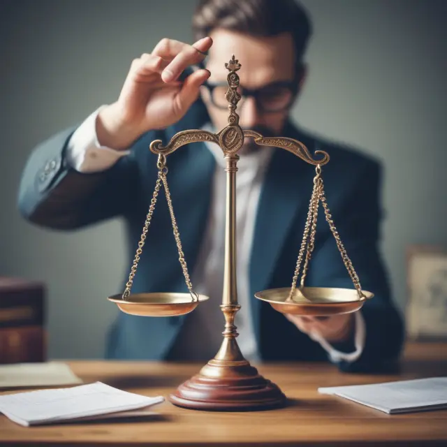An image of a lender weighing monthly debt payments and income on scales to determine total debt service ratio