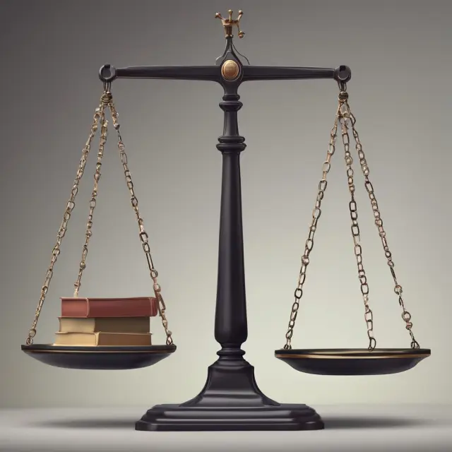 Two scales with one tipping towards debt and the other towards assets