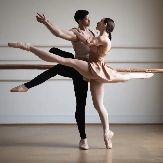 Two figures in dance pose: One assumes a larger burden (credit risk), while the other maintains balance and flexibility (diversified returns) - visualizing total return swaps