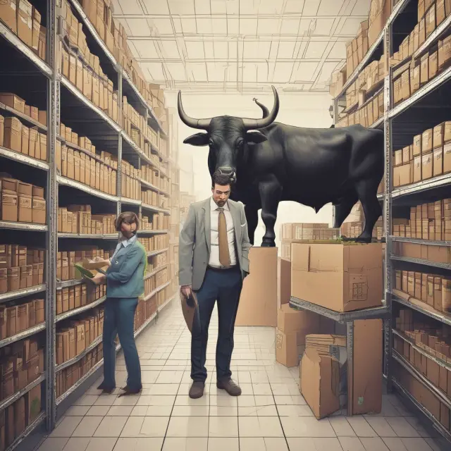 A business bull with satisfied consumers engaging in a thriving marketplace, symbolizing the importance of total utility in marketing strategies and customer satisfaction