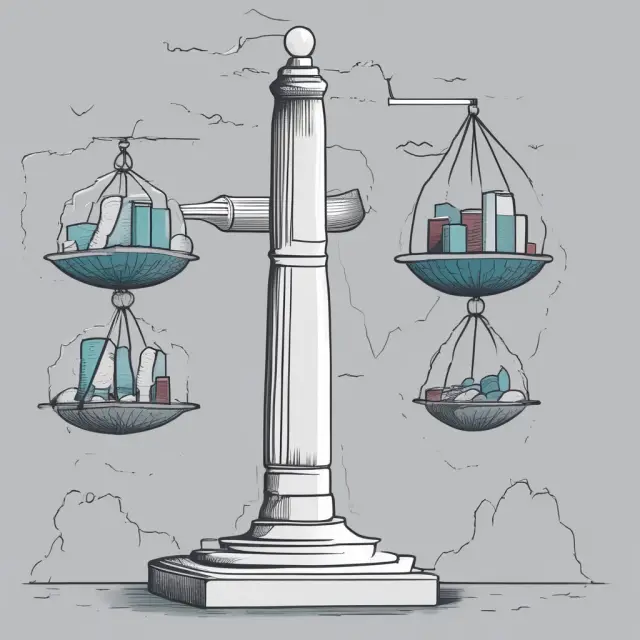 A set of scales with securities representing T+1, T+2, and T+3 settlements balanced on each side