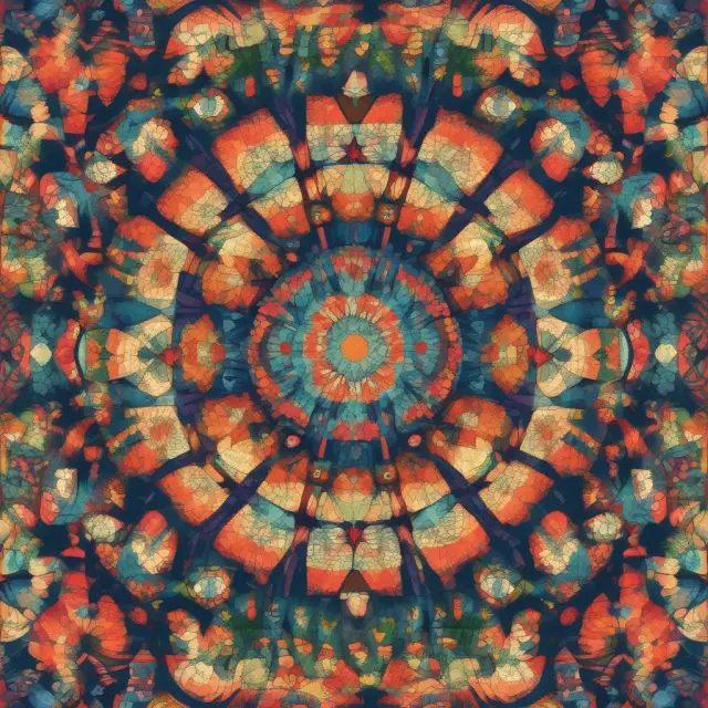 A colorful kaleidoscope with various indices twirling and interconnecting, representing the wide range of tracker funds available for passive investing
