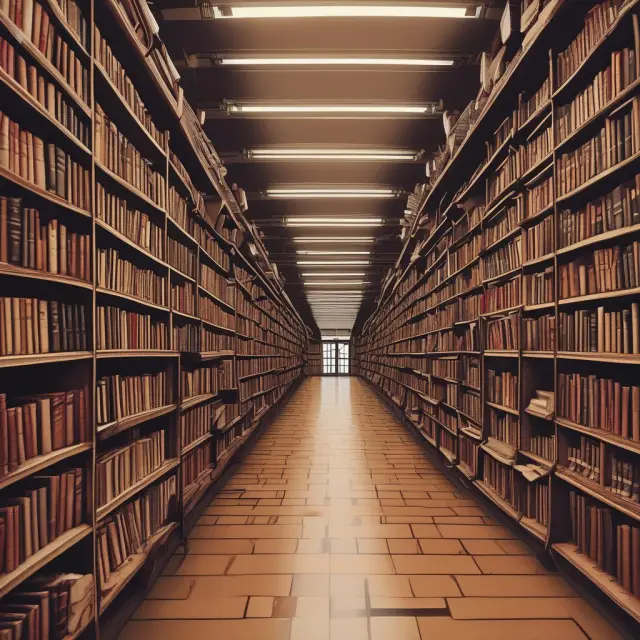 An image of a library filled with books, where each title represents a unique trade line in a borrower