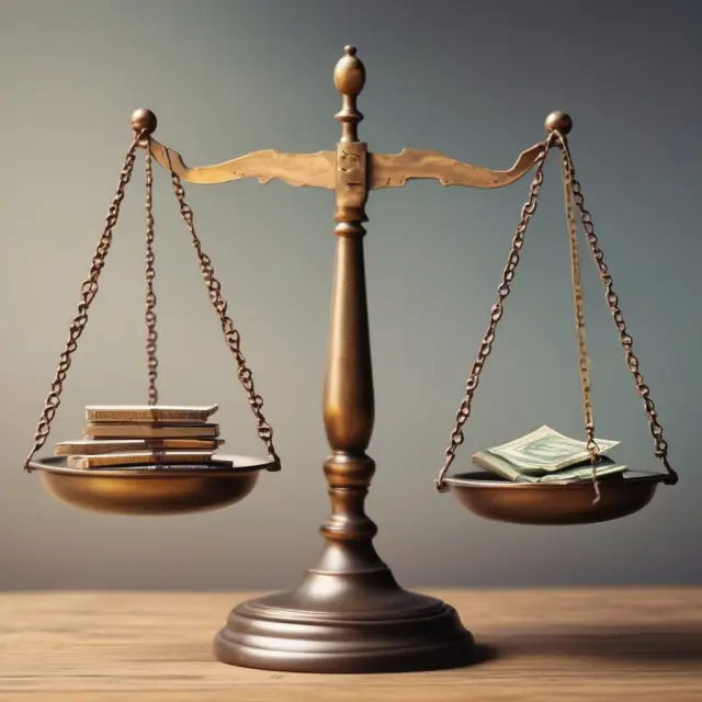 Two scales with heavy export weights tipping the balance, representing a country