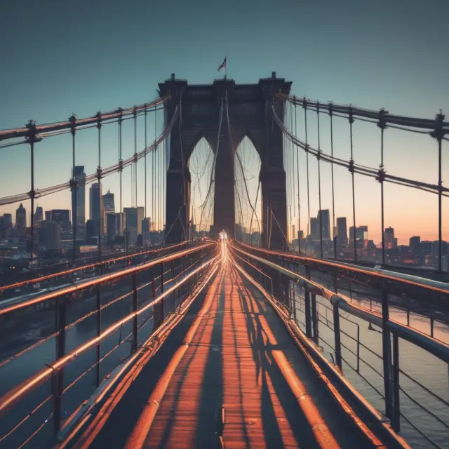 A bridge symbolizing a trading platform, connecting investors to financial markets and FAQ information