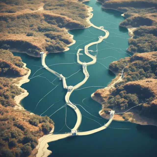 Scale with rivers representing technical (short-term), fundamental (long-term), and quantitative analysis merging into a single sea of investment strategies