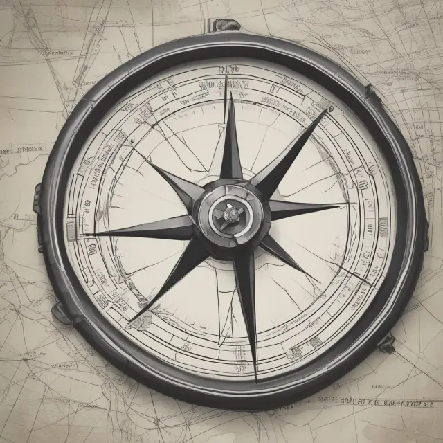Risk management compass guiding traders with diversified portfolios through their investment journey, symbolizing time commitment and strategy resilience