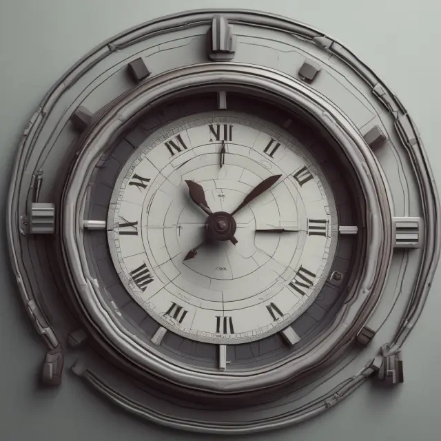 Clock depicting Value at Risk (VaR) indicators representing trading book risks