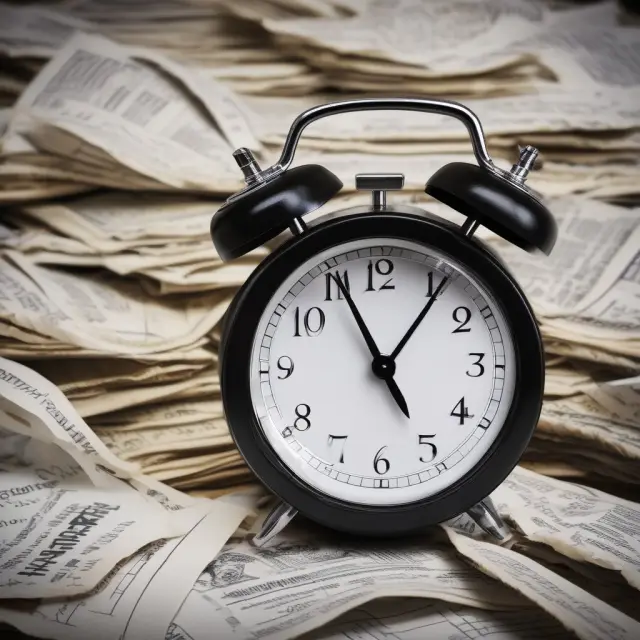 A deadline clock with a traditional IRA document flying towards it, emphasizing the importance of meeting contribution deadlines