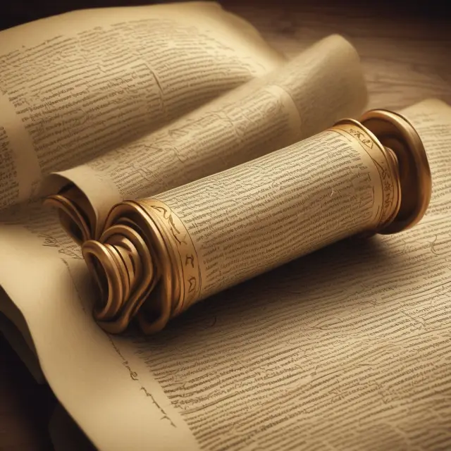 A scroll overflowing with gold, symbolizing the wealth of information on Traditional IRA rules and benefits.