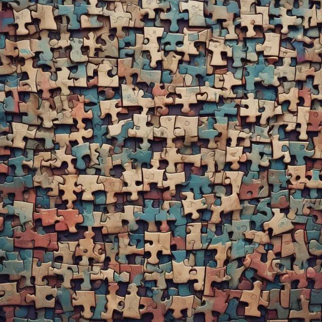 A jigsaw puzzle depicting institutional and technological pieces coming together to bridge the tragedy of commons