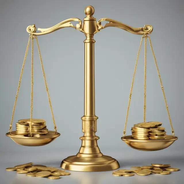 Gold coins flowing between two scales symbolizing the comparison of cash and accrual accounting methods