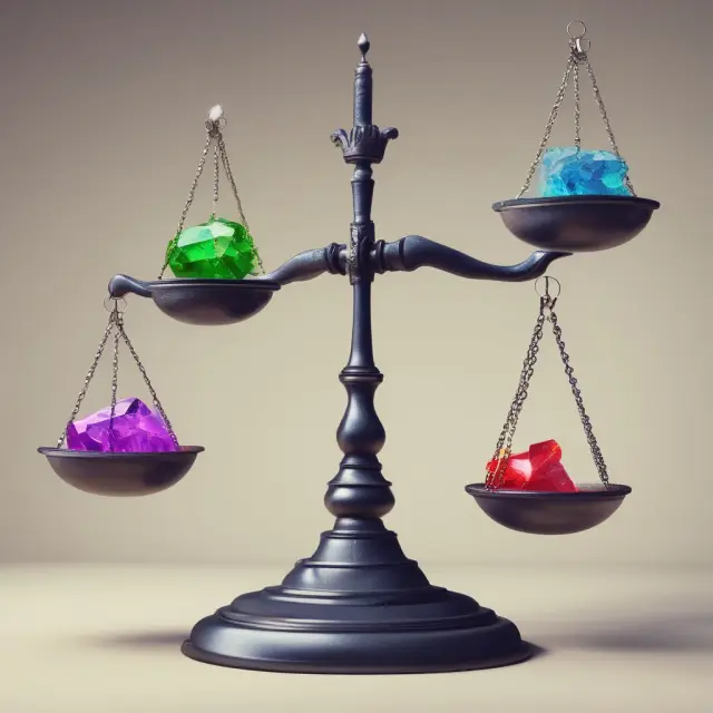 An investor considering various transaction costs while balancing scales with financial rewards