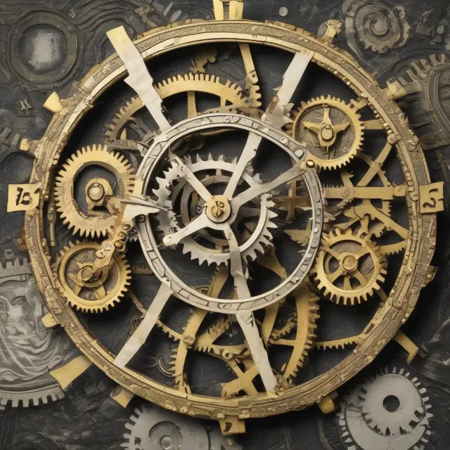 A clock with gears transitioning between euros and dollars, representing the impact of time on transaction exposure in international trade