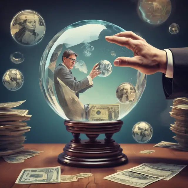 Businessman using hedging strategies: Currency swaps and futures contracts to shield from exchange rate fluctuations.