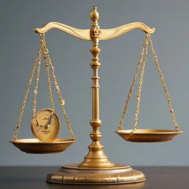 Golden scales balanced by three weights symbolizing the Cost-Plus, Market, and Arm