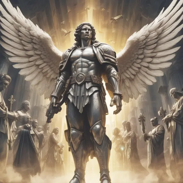 A transfer agent represented as an angel shielding investors from potential threats and fraud in the digital world of finance