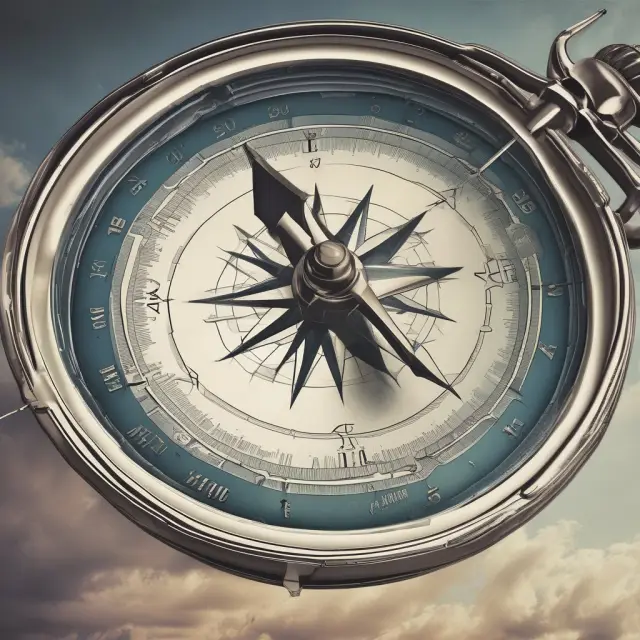 A compass with credit scores influencing an insurance premium