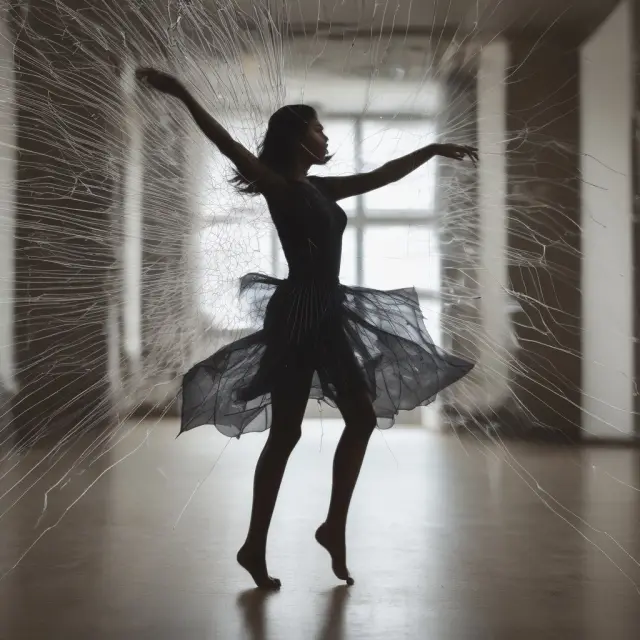 Two interconnected dancers symbolizing primary and reinsurance companies engaging in the transfer of risk to ensure financial stability during catastrophic events