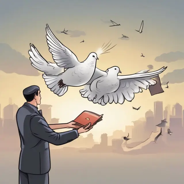 Dove carrying beneficiary forms flies away from deceased investor