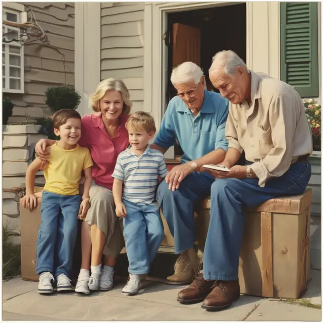 Image of wealth in the form of water falling from one generation to another, symbolizing Social Security transfer payments