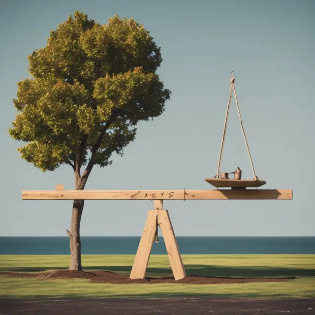 A balanced seesaw represents the comparison between federal and state transfer taxes. Investors must consider both types to optimize their financial planning.
