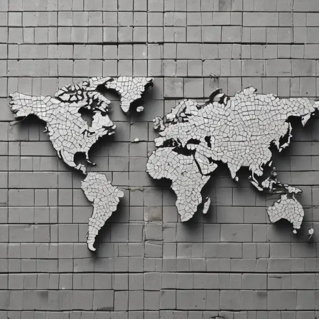 A mosaic of interconnected tiles depicting different countries, each tile representing distinct international transfer tax rules.