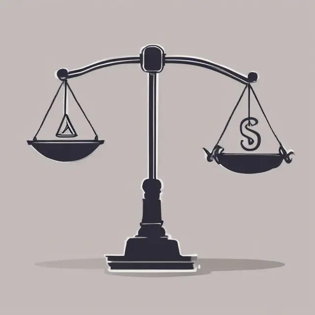 An accountant holding a balance scale with exchange rate symbols, symbolizing gains or losses during translation.