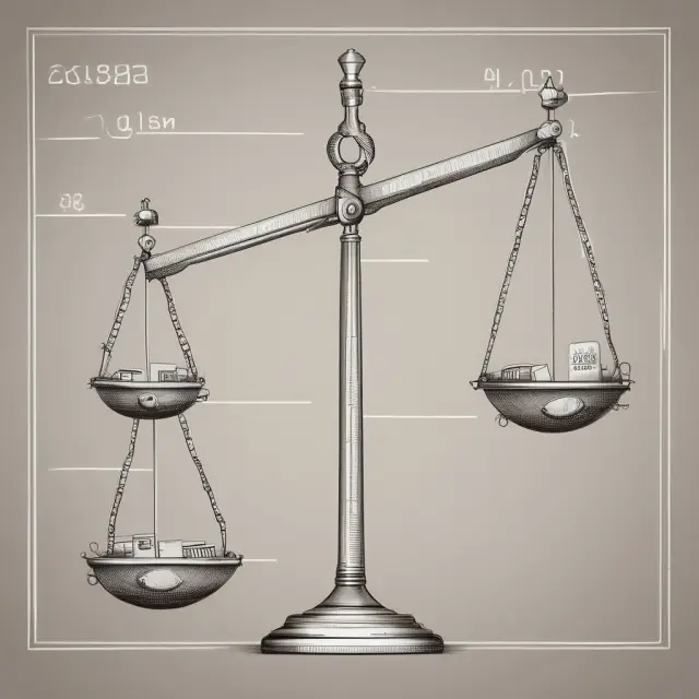 Misaligned digits causing imbalance on digital scales, symbolizing financial consequences of transposition errors in banking.