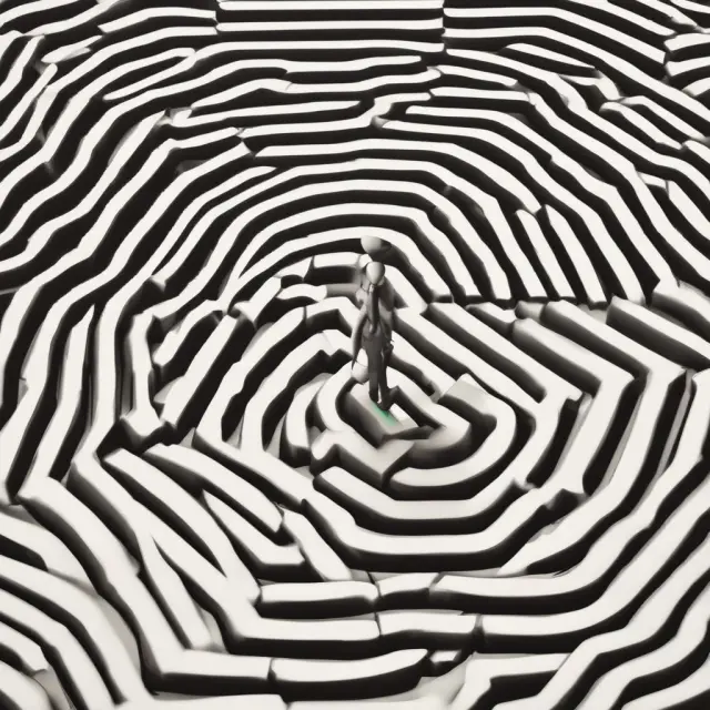 Maze-like illustration representing FAQs about travel insurance, helping readers navigate through their queries with ease