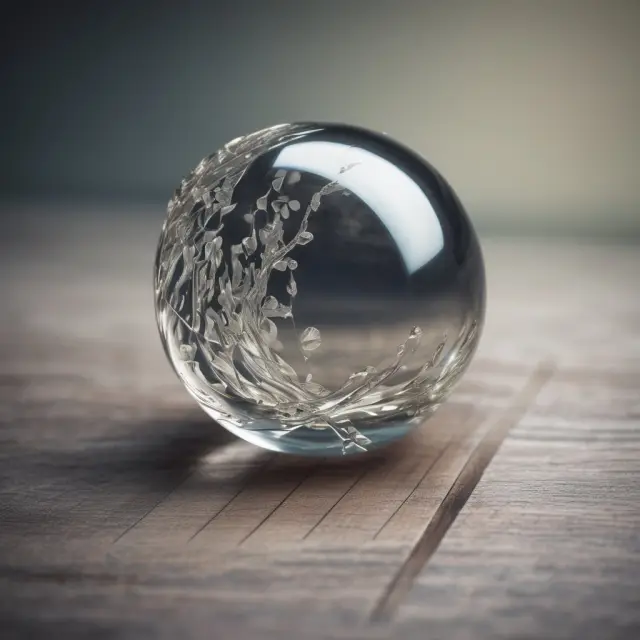 Image of an upside-down crystal ball displaying an inverted yield curve chart