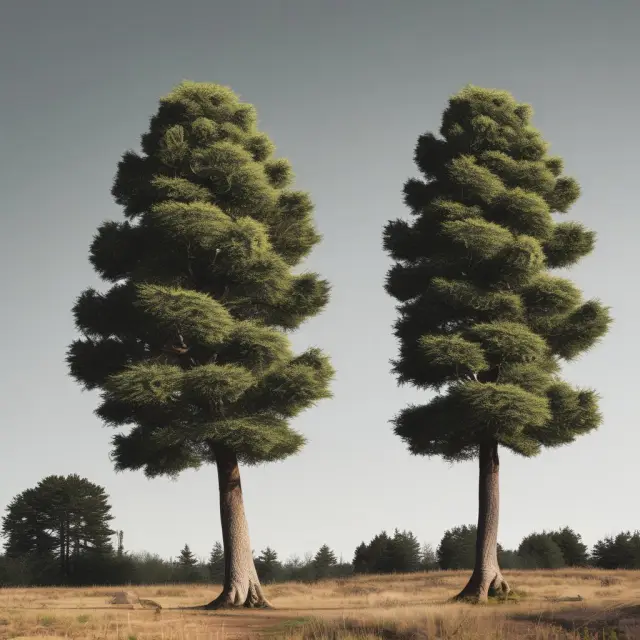 Three distinct trees symbolizing Treasury bills, Treasury notes, and Treasury bonds with varying heights reflecting their maturities: short-term (T-bills), medium-term (notes), and long-term (bonds)