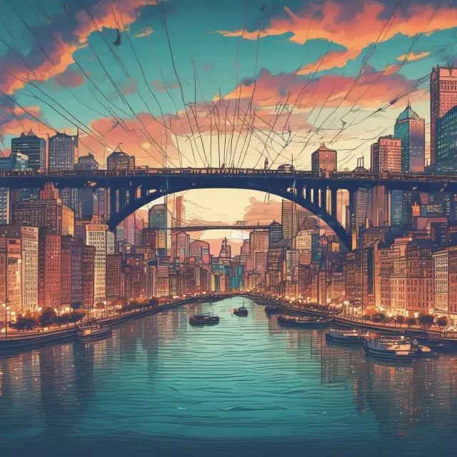 A bridge linking investors to the U.S. Treasury, symbolizing the direct relationship provided by TreasuryDirect