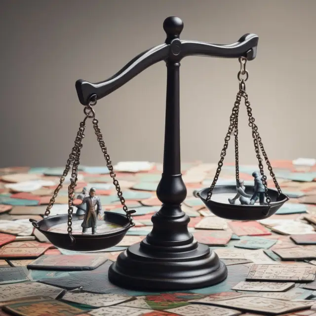 Securities and Exchange Commission figure overseeing a global jigsaw puzzle depicting regulations, emphasizing balanced fairness for share buybacks.