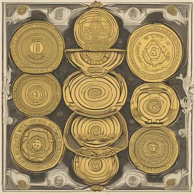 A Treasury bond morphing into gold coins (principal) and coupons (interest payments), representing the process of creating Treasury STRIPS
