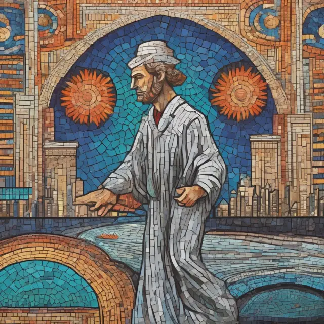 An institutional investor meticulously examining a colorful mosaic of financial charts and graphs representing various trending industries