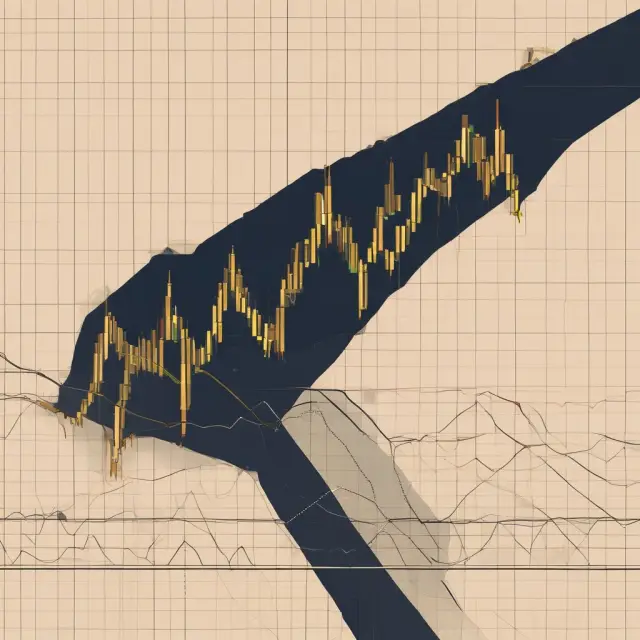 Two moving averages, golden cross and dead cross, intersecting on a wave chart, signaling potential bullish and bearish market shifts