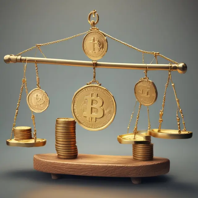 Two gold coins on a seesaw symbolize the Treynor ratio