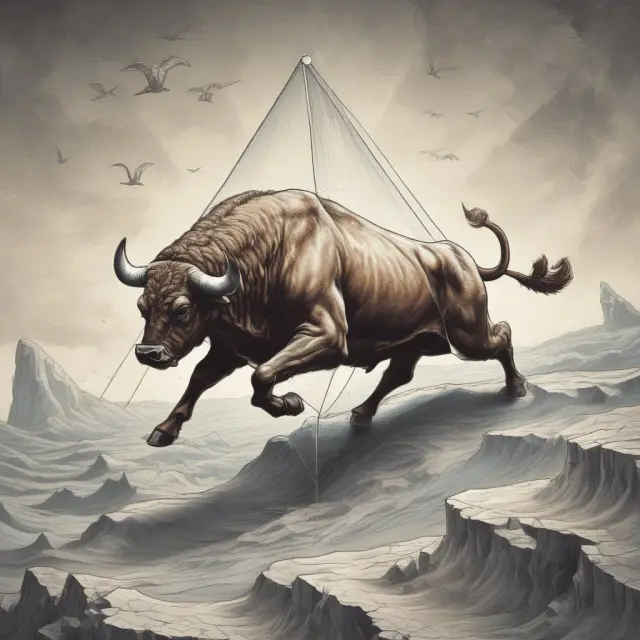 Bulls triumphantly charging through an ascending triangle